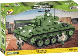 COBI M24 Chaffee – 2. világháborús harckocsi építőkészlet (590 elem, 2 figura)