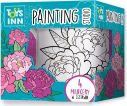 Kerámia színezhető bögre bazsarózsa mintával