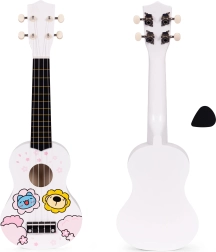Gyermek fa ukulele 4 nejlonszállal és pengetővel – ECOTOYS