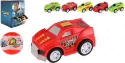 Meglepetés golyó műanyag autóval 5 cm visszahúzós