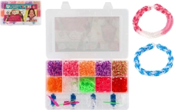Kreatív Loom Bands készlet karkötők készítéséhez, 2400 darab