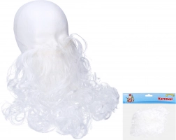 Fehér műszakáll Mikulás, varázsló vagy nagypapa jelmezhez