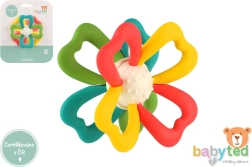 Szilikonból és műanyagból készült virág alakú rágóka 9,5 × 5 cm