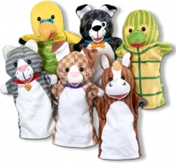 Kézbábok – háziállatok, készlet 2+ éves gyerekeknek