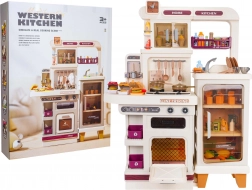 Gyerek mega konyha fényekkel, hangokkal és gőzzel – bézs, 93 kiegészítő