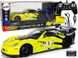 Távirányítós autó 1:18 Corvette C6.R sárga