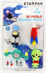 Űr témájú radírok – kreatív 3D kirakó gyerekeknek