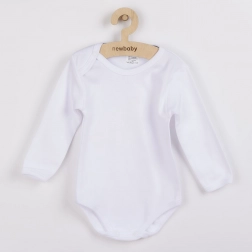 Luxus hosszú ujjú újszülött body New Baby – fehér