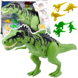 Dinoszaurusz játék készlet hanggal és mini figurákkal