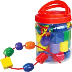 Nagy fa gyöngyök BABU a motorikus készségek fejlesztésére és színek felismerésére