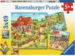 Ravensburger puzzle nyaralás vidéken 3×49 darab