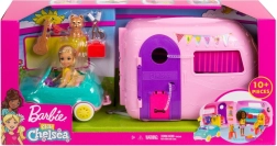 Barbie Chelsea kempingkaraván babával és kiskutyával