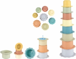 Rakodó torony poharakból Virág - 8 db