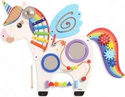 Viga fa falra szerelhető szenzoros tábla unikornis FSC Montessori