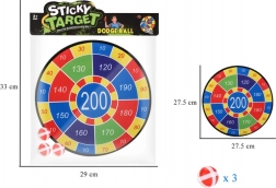 Biztonságos dobó célpont tépőzáras labdával, 28 cm
