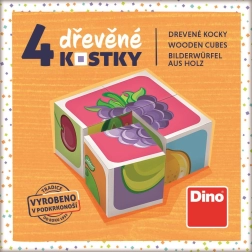 Dino fa kockák Gyümölcsök 4 db