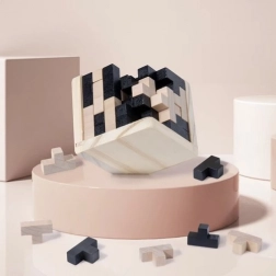 Fa logikai kocka – 3D fejtörő gyerekeknek és felnőtteknek