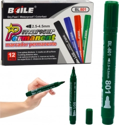 állandó vízálló zöld jelölő 2,5–4,5 mm