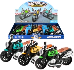 Retro motorbicikli – fém modell 13 cm gyerekeknek