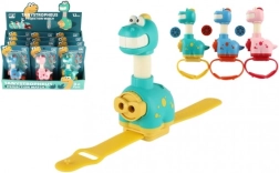 Gyerek dinoszauruszos csuklóvetítő, műanyag, 11 cm, 3 szín