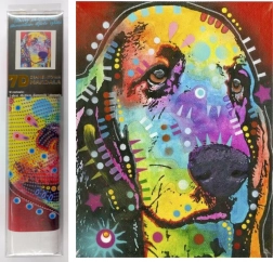 7D gyémántfestés – kutyatekintet 30 × 40 cm