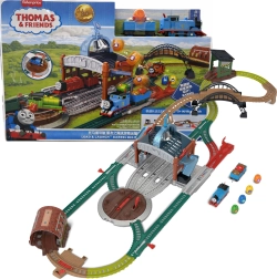 Fisher-Price Thomas és barátai vasúti pálya – Hordók kézbesítése, rakodás és kilövés Thomas mozdonnyal