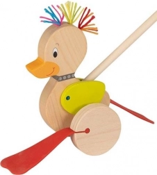 Fából készült kacsa rúdon