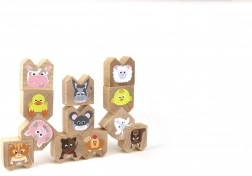 Fa egyensúlyozó játék háziállatokkal