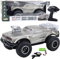 Nagy 1:8-as RC terepsport autó, ezüst
