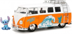 Stitch figura 4 cm és Volkswagen T1 1:24 modell a Jada Toys-tól