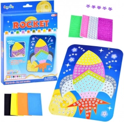 Kreatív habmozaik rakéta – öntapadós kivágók gyerekeknek