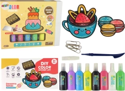 DIY Üvegfestő Készlet Édességek 8 Csillámszín