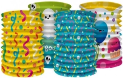 Színes papírlámpás henger 15 cm