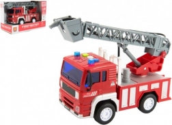 Tűzoltóautó vízsugárral és fényhatásokkal