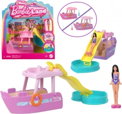 Mini hajó csúszdával és medencével – MINI BARBIE LAND a Matteltől