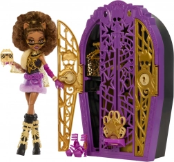 MONSTER HIGH baba – Rémisztő titkok Clawdeen Wolf titkos szekrénnyel és kiegészítőkkel