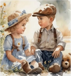 Gyémántszemes festés Barátság 30 × 40 cm