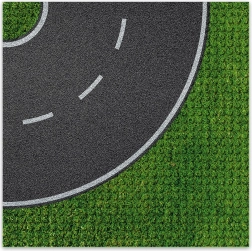 Brixies Plus dizájner építőalap - kanyar 25,5 x 25,5 cm