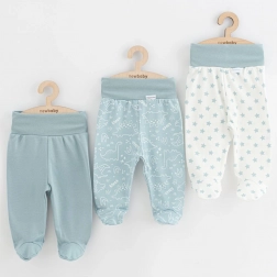 Újszülött félrugdaló New Baby Classic II, menta, 3 darabos szett