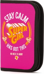 Super Girl stay calm iskolai tolltartó – egyszintes, felszerelés nélkül