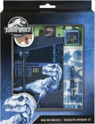 Kreatív jegyzetfüzet készlet JURASSIC WORLD mintával