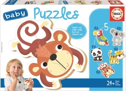 Educa baby puzzle Vadállatok 5 az 1-ben (3–5 darab)