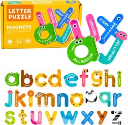 Mágneses puzzle – oktató ábécé betűk (26 db)