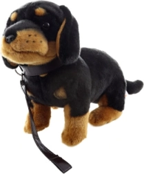 Plüss Tacskó Pórázzal 27 cm Környezetbarát