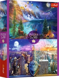 Puzzle 2x500 – amerikai kirándulás TREFL