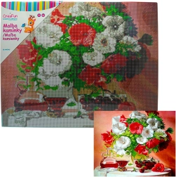 Gyémántfestés – csokor vázában 40 × 50 cm