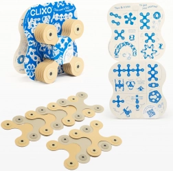 clixo designer bézs és szürke mágneses építőkészlet 9 db