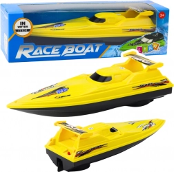 Sárga akkumulátoros motorcsónak