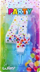 Parti tortagyertya 4-es szám pöttyökkel