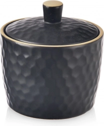 TEA TIME kerámia cukortartó 320 ml, fekete